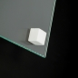 Mobile Preview: Bildhalter - Spiegelblech selbstklebend 4,5x4,5cm + Puffer in weiß - 1kg