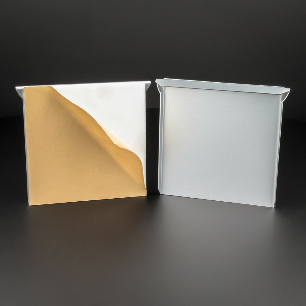 Bildhalter-Set - Spiegelblech selbstklebend 10x10cm + Magnet - 10kg